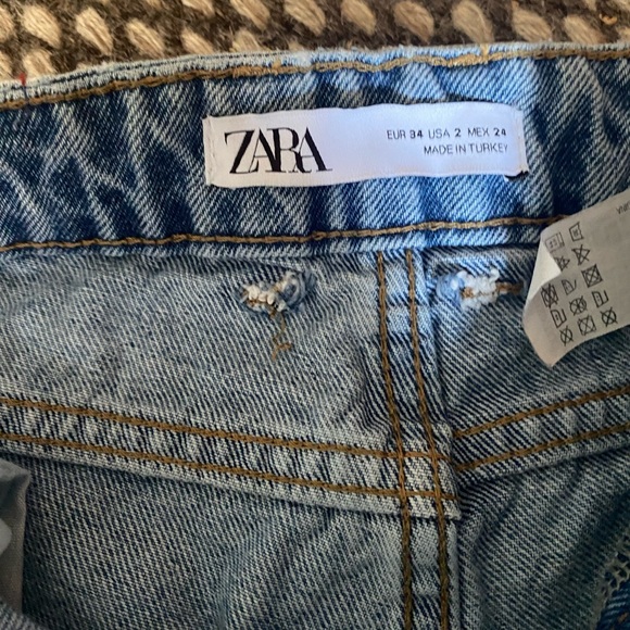 Zara High Waist Straight Leg Jeans - Picture 5 of 8